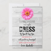 醜いドレスもしは言わないYesの花嫁カード 招待状 (正面)