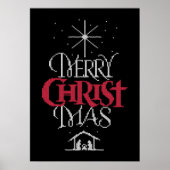 醜いニットのクリスマスセーター宗教的なクリスマス ポスター (正面)