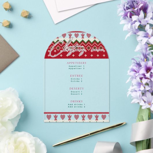 醜いニットHyggeエンジェルハートクリスマスメニュー アクリル招待状 (インサイチュ (ウェディング))