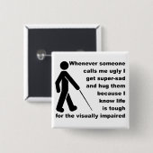 醜いハグおもしろいボタンバッジ 缶バッジ (正面&裏面)