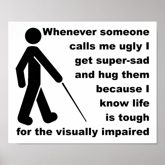 醜いハグおもしろいポスターサイン ポスター (正面)