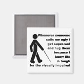 醜いハグ 面白い冷蔵庫マグネット マグネット (正面/裏面)