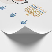 醜いハヌカー（ユダヤ教の祭り）ハヌッカユダヤ人子犬コルギスワ ラッピングペーパー (角)