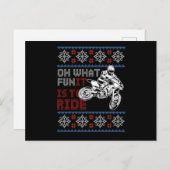 醜いバイククリスマスモトクロスバイククリスマスギフト ポストカード (正面/裏面)