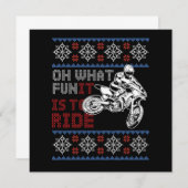 醜いバイククリスマスモトクロスバイククリスマスギフト 招待状 (正面/裏面)