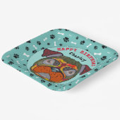 醜いパグドッグ顔誕生日紙プレート ペーパープレート (傾斜あり)