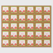 醜いパーソナライズされたクリスマスセーターのラッピング紙 ラッピングペーパー (フラット)