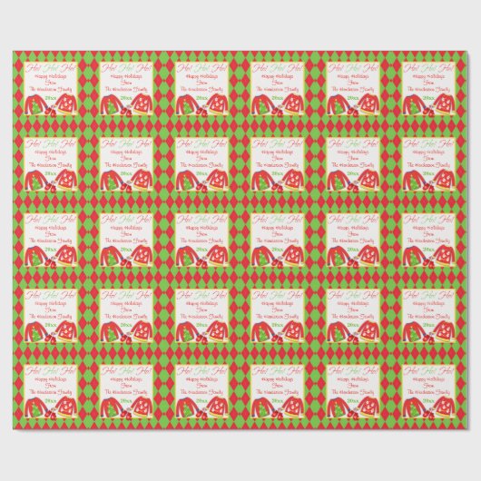 醜いパーソナライズされたクリスマスセーターのラッピング紙 ラッピングペーパー (フラット)