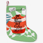 醜いパーソナライズされたセーターのクリスマス スモールクリスマスストッキング (正面)