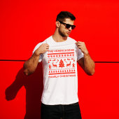 醜いパーソナライズされたセータースタイルファミリークリスマス トライブレンドTシャツ