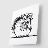 醜いファンタジーモンスタースケッチ スクエア壁時計 (傾斜)