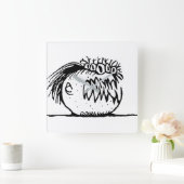 醜いファンタジーモンスタースケッチ スクエア壁時計 (ホーム)