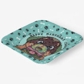 醜いベルネーズマウンテンドッグの誕生日 ペーパープレート (傾斜あり)