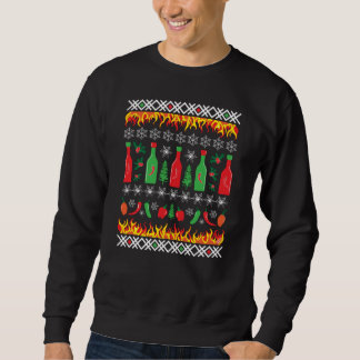 醜いホリデークリスマスホットソース スウェットシャツ