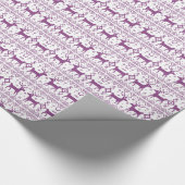 醜いホリデーセーターパープルトインデアデザイン ラッピングペーパー (角)