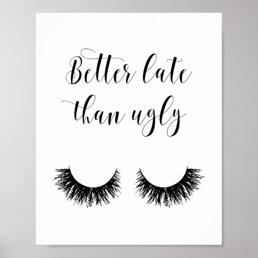 醜いポスターおもしろいメイクアップより遅い ポスター (正面)