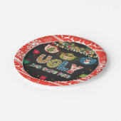 醜いマスクホリデーパーティープレート ペーパープレート (アングル)