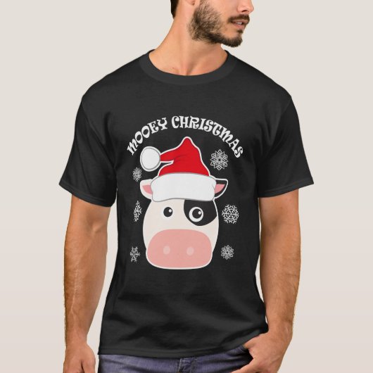 醜いムーイのクリスマス牛 Tシャツ (正面)