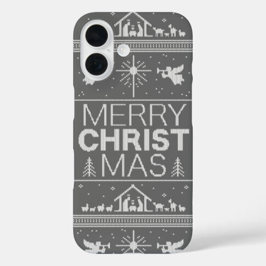 醜いメリーキリストマスセータークリスチャン Case-Mate iPhoneケース (裏面)