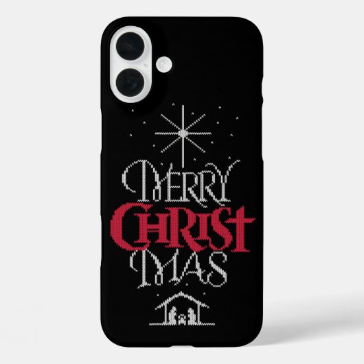 醜いメリーキリストマスセーター宗教宗教Ca Case-Mate iPhoneケース (裏面)