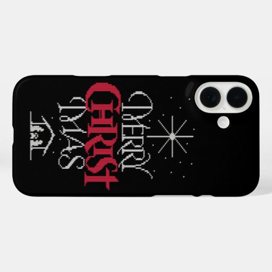 醜いメリーキリストマスセーター宗教宗教Ca Case-Mate iPhoneケース (裏面 (横))