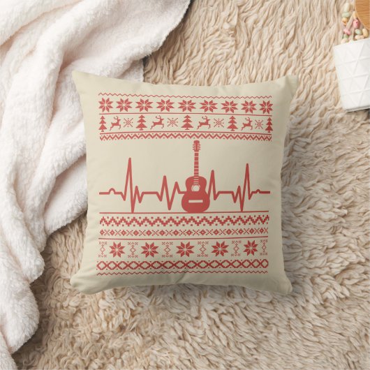 醜いメリークリスマスアコースティックギター クッション (ブランケット)