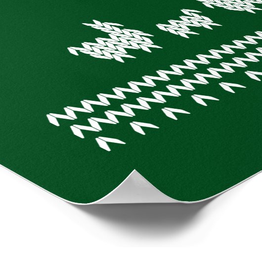 醜いメリークリスマスグリーンセーター宗教的おもしろい ポスター (角)