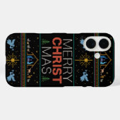 醜いメリークリスマスセーエレガントター – 宗教的 Case-Mate iPhoneケース (裏面 (横))
