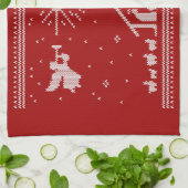 醜いメリークリスマスセーター出生宗教的 キッチンタオル (折り畳み)