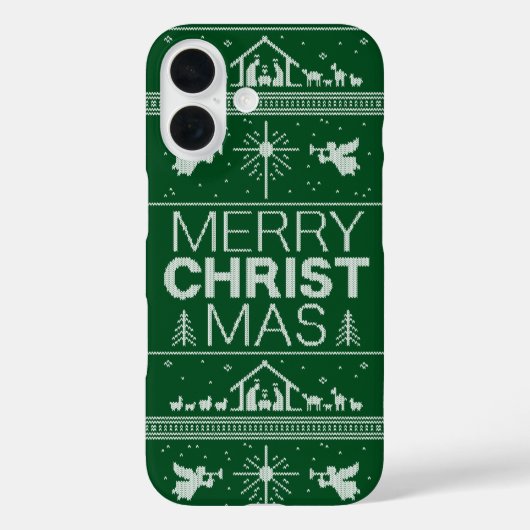 醜いメリークリスマスセーター宗教的クリスチャン Case-Mate iPhoneケース (裏面)