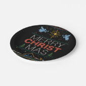 醜いメリークリスマスセーター宗教的出生 ペーパープレート (アングル)