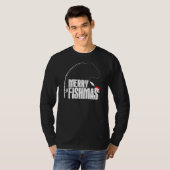醜いメリークリスマスフィッシュマス魚釣り Tシャツ (正面フル)