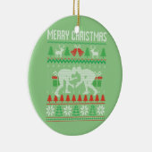 醜いメリークリスマスレスリングレスラーサンタクリスマス セラミックオーナメント (右)