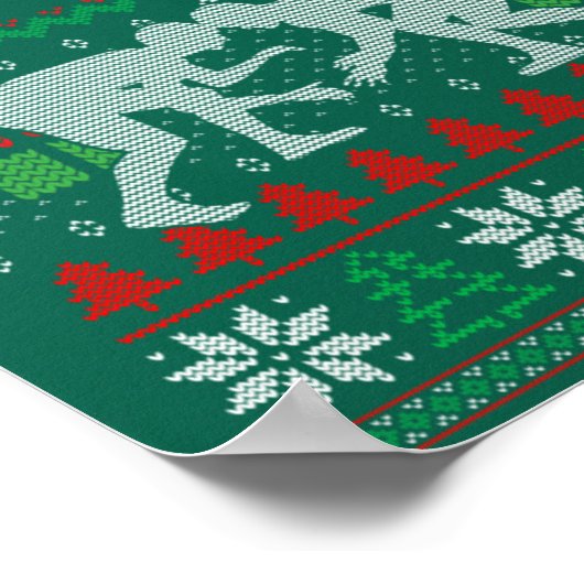 醜いメリークリスマスレスリングレスラーサンタクリスマス ポスター (角)