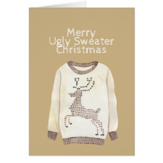 醜いメリーセーターのクリスマス – ステッチされたトナカイ (正面)