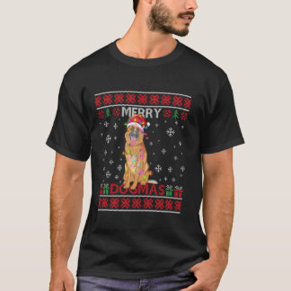 醜いメリードグマスドイツの羊飼いクリスマスドッグサンタH Tシャツ