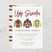 醜いモダンセータークリスマスパーティの招待状