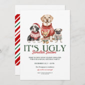 醜いモダンセータークリスマスパーティー 招待状 (正面/裏面)