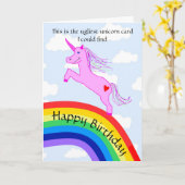 醜いユニコーン誕生日 カード (黄色い花)