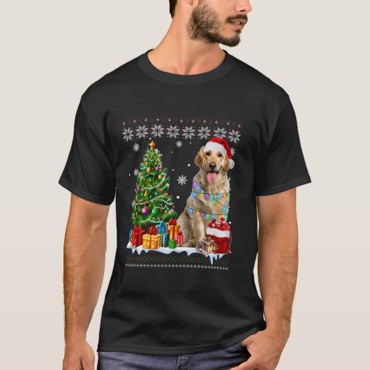 醜いラブラドールレトリエバードッグサンタハットクリスマストートル Tシャツ (正面)