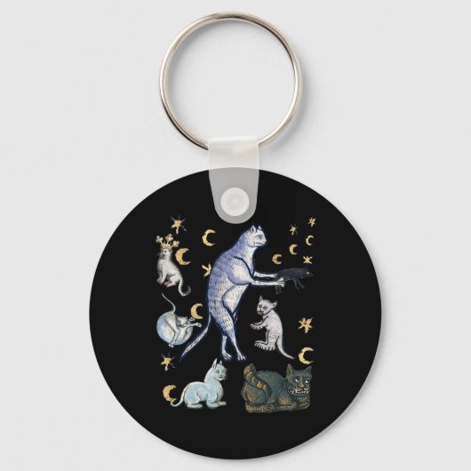 醜い中世猫 キーホルダー (正面)