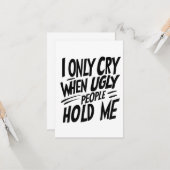醜い人が私を抱いているときだけ私は泣く引用文 カード (正面/裏面インサイチュ)