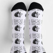 醜い偽物を生きろ食べうゴミおもしろいオポッサム ソックス (上部)