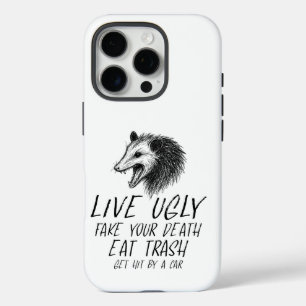 醜い偽物を生きろ食べうゴミおもしろいオポッサム iPhone 16 PROケース