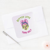 醜い可愛いゾンビ顔より遅い スクエアシール (封筒)