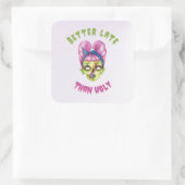 醜い可愛いゾンビ顔より遅い スクエアシール (バッグ)