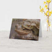 「醜い夫婦」ハッピー・ア	ニバシーカード カード (黄色い花)