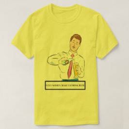 醜い女はビールTシャツを飲ませる Tシャツ