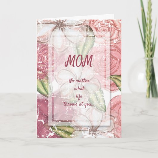 醜い子おもしろいフローラハッピーマザーズデイ カード (正面)