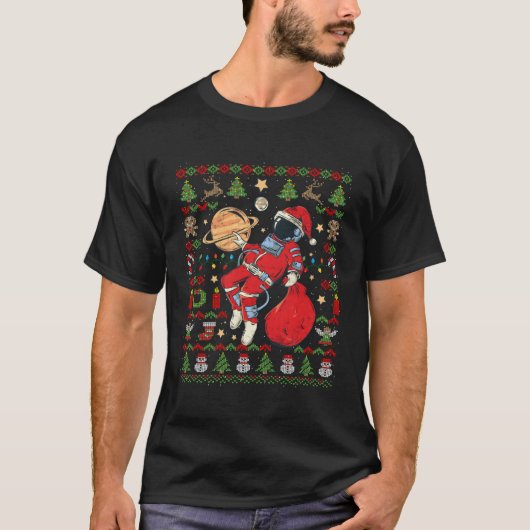 醜い宇宙飛行士サンタクロースS Tシャツ (正面)